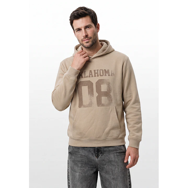 Polerón Numero Hombre Beige 1