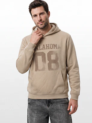 Polerón Numero Hombre Beige
