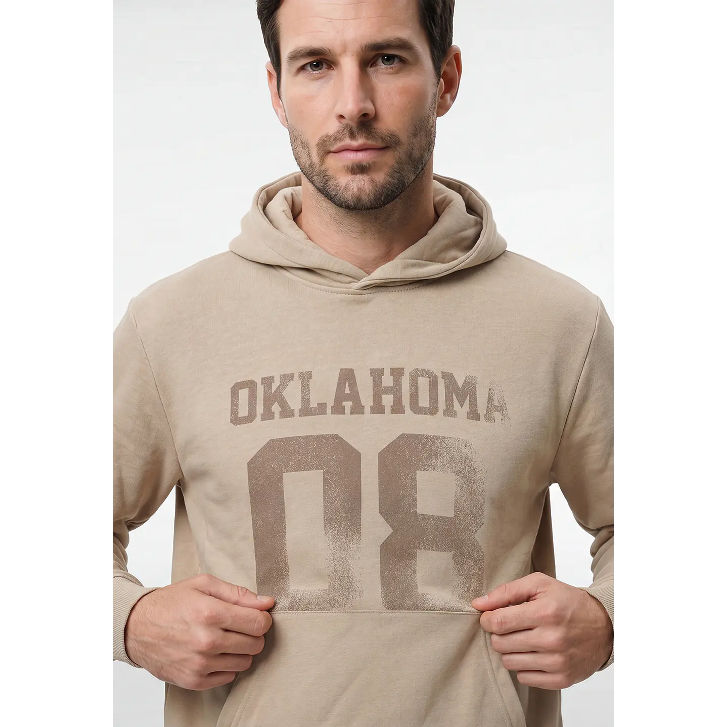 Polerón Numero Hombre Beige 3