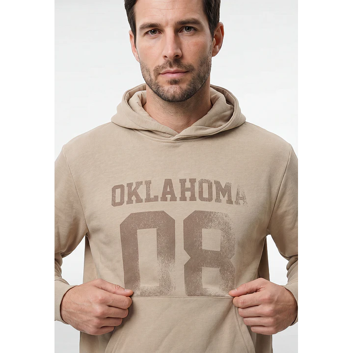 Polerón Numero Hombre Beige 2