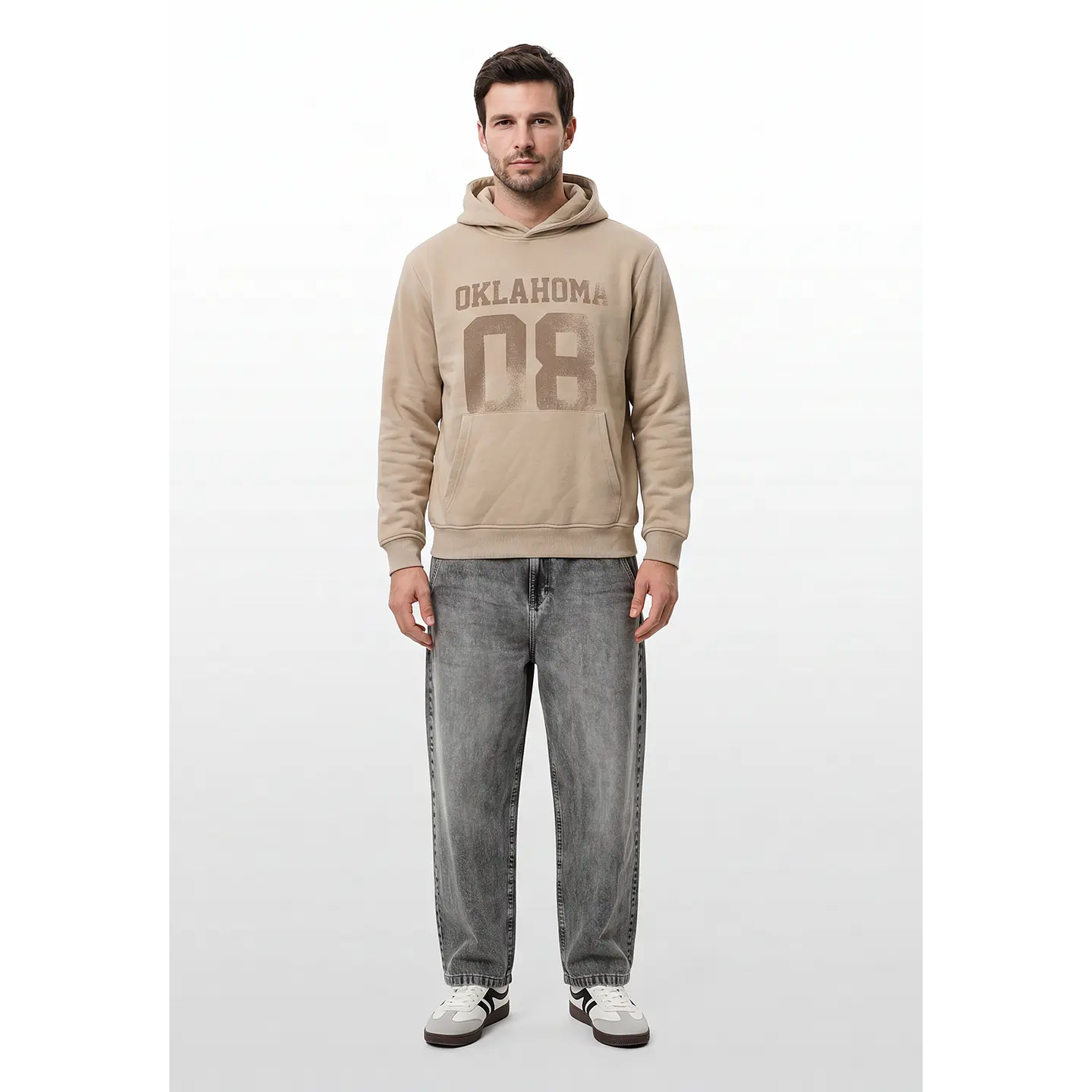 Polerón Numero Hombre Beige 4
