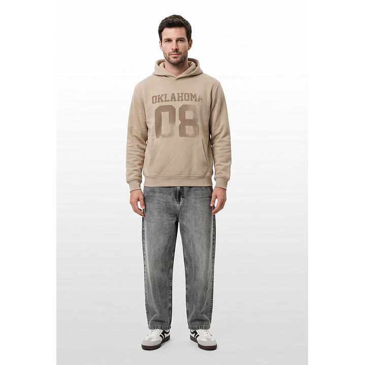 Polerón Numero Hombre Beige 4