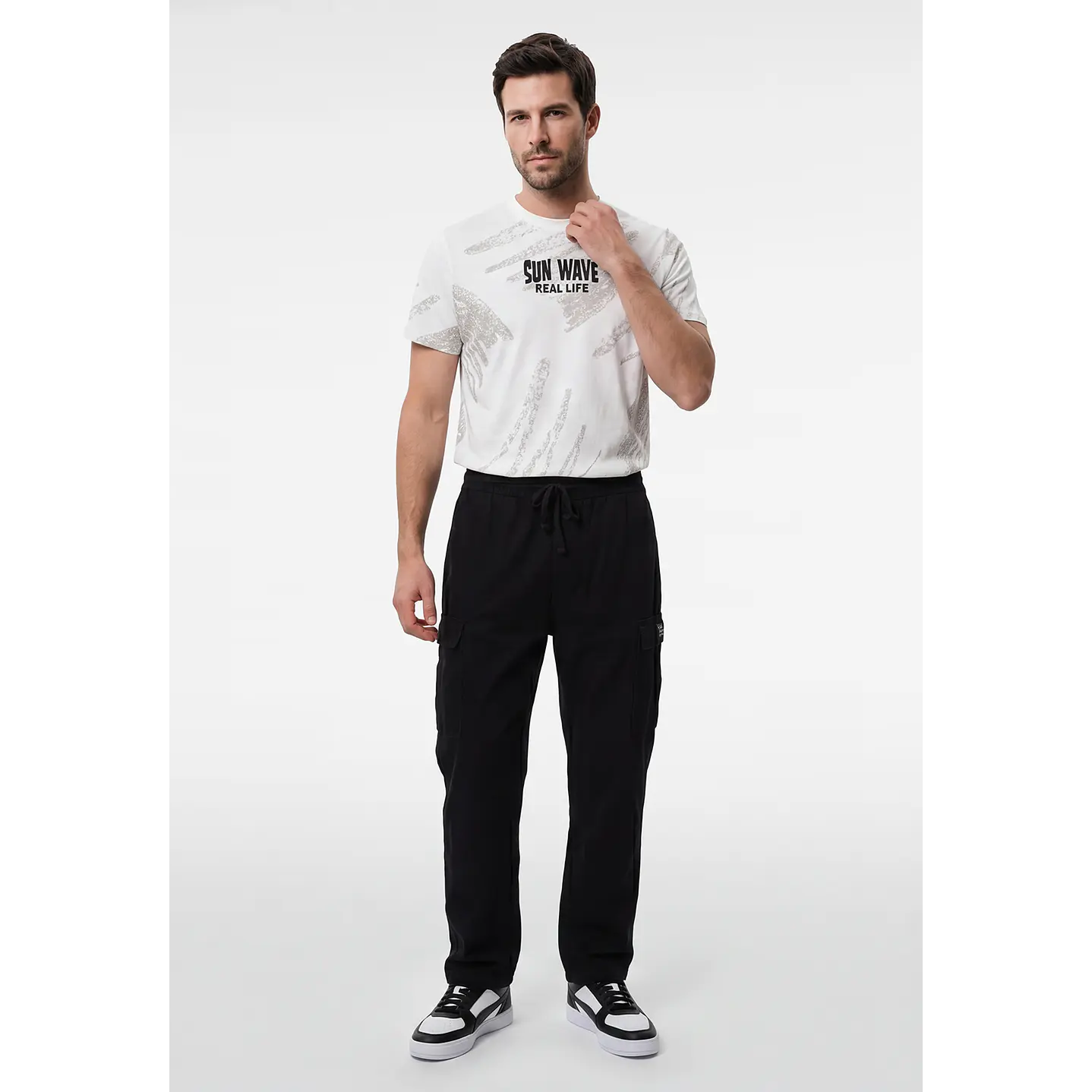 Jeans Jogger Cargo Hombre Negro 3