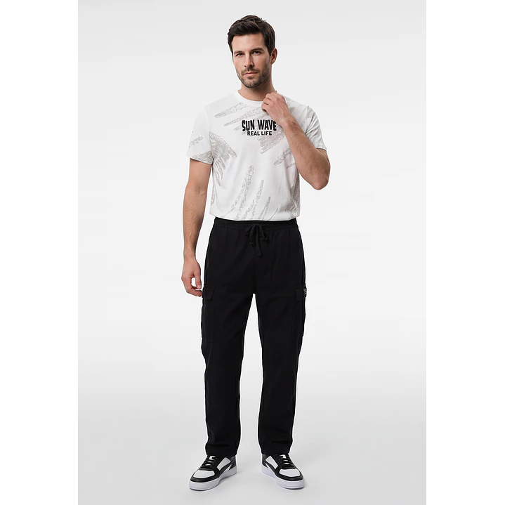 Jeans Jogger Cargo Hombre Negro 3