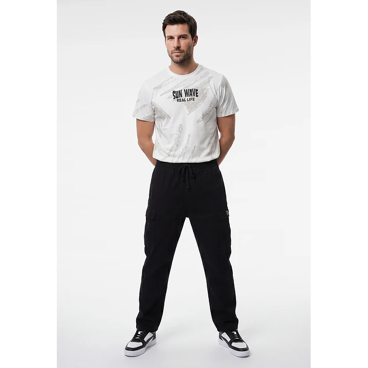 Jeans Jogger Cargo Hombre Negro 4