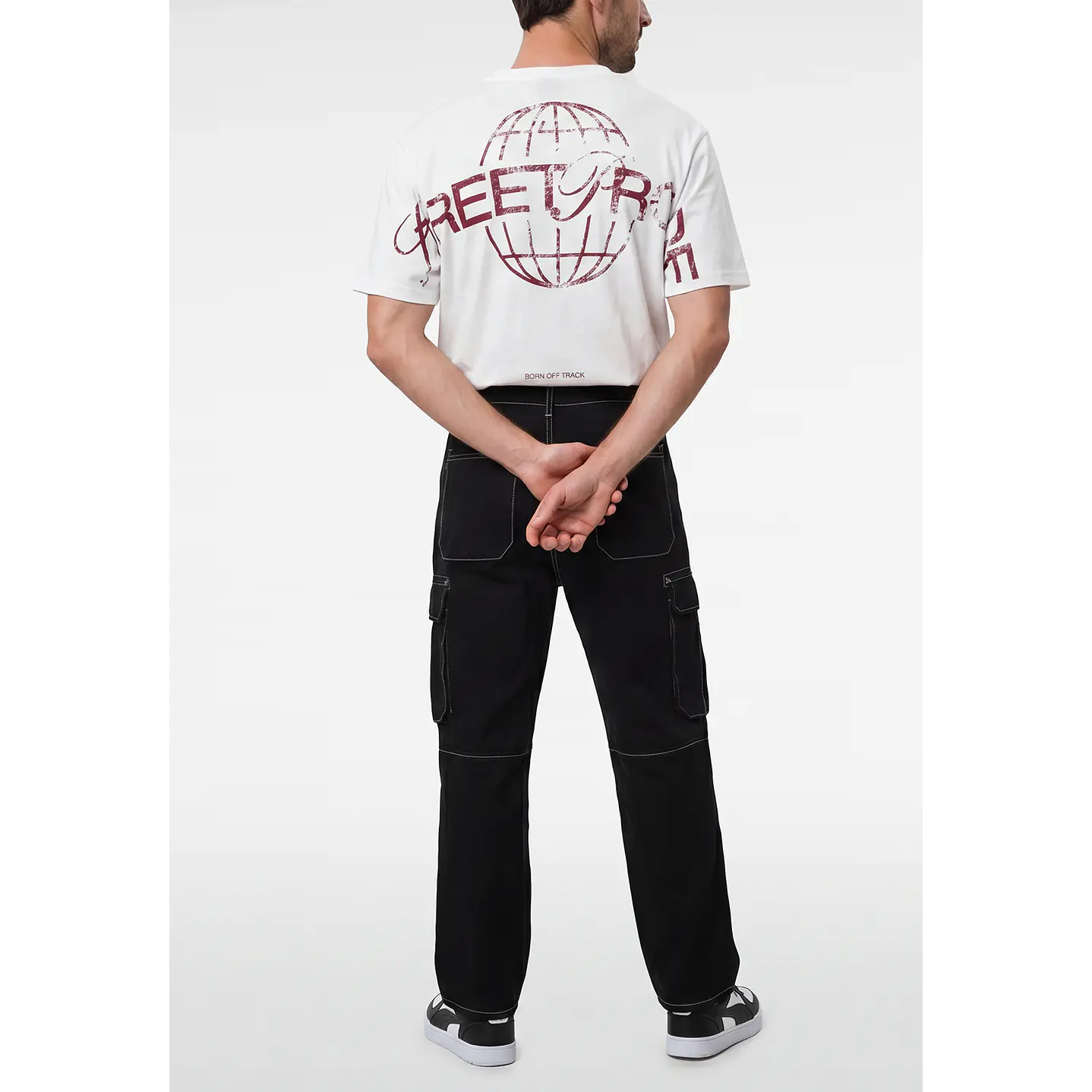 Jeans Cargo Ballon Hombre Negro 2