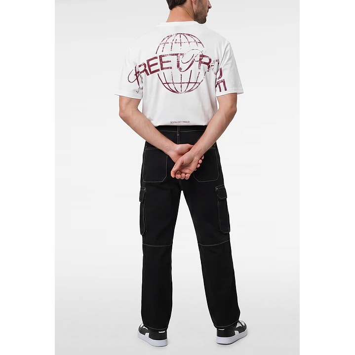 Jeans Cargo Ballon Hombre Negro 2