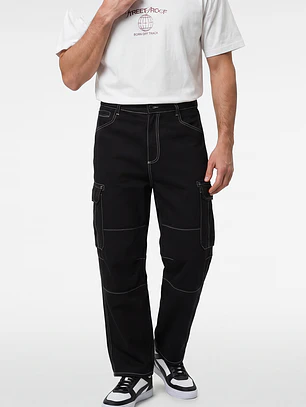 Jeans Cargo Ballon Hombre Negro