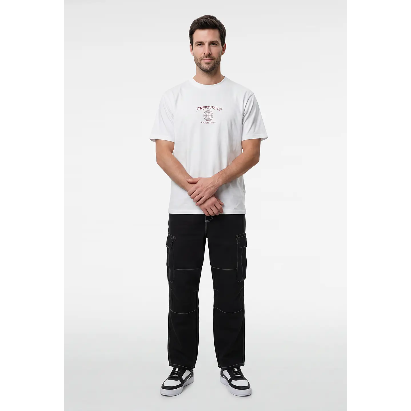 Jeans Cargo Ballon Hombre Negro 4