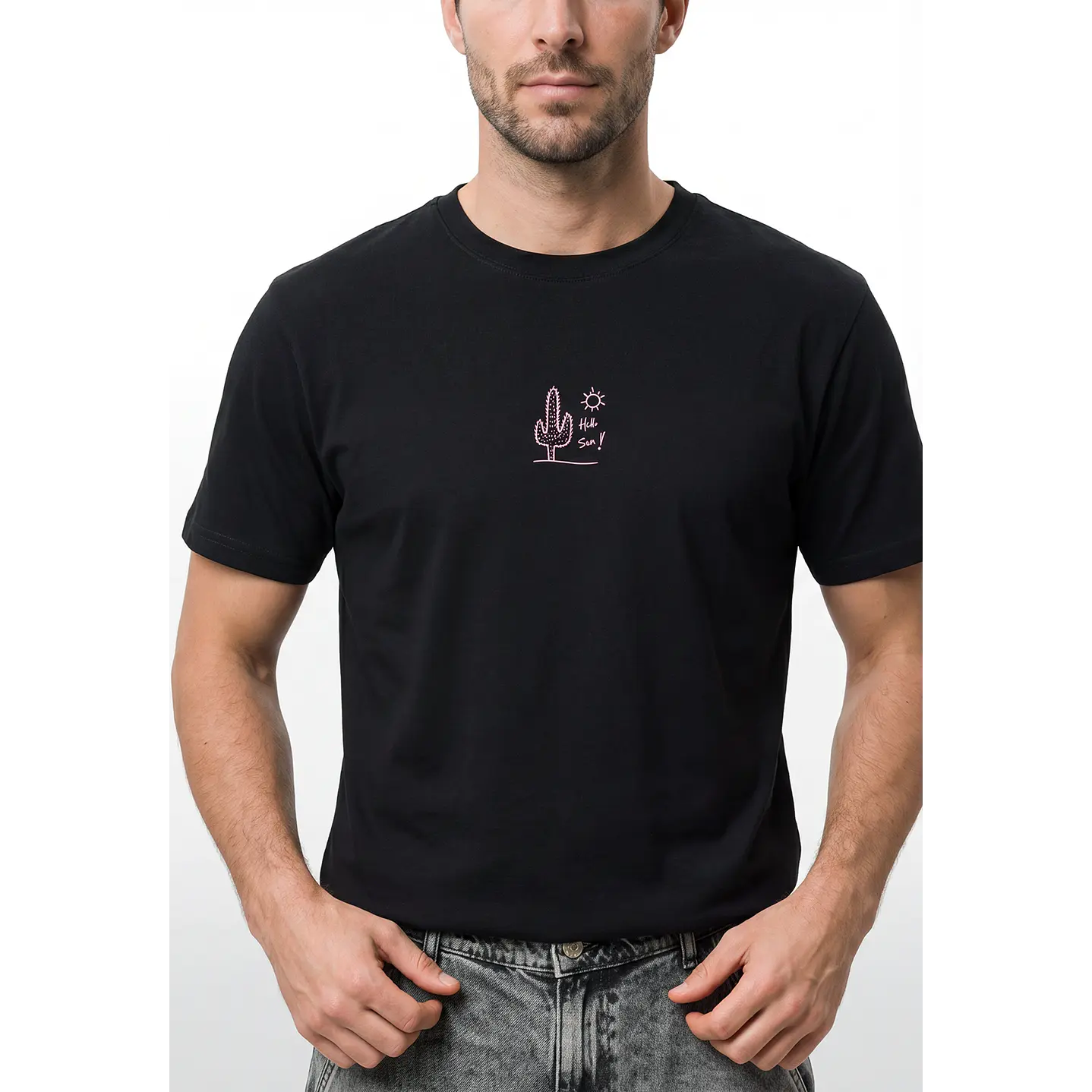 Polera Casual Hombre Negro 2