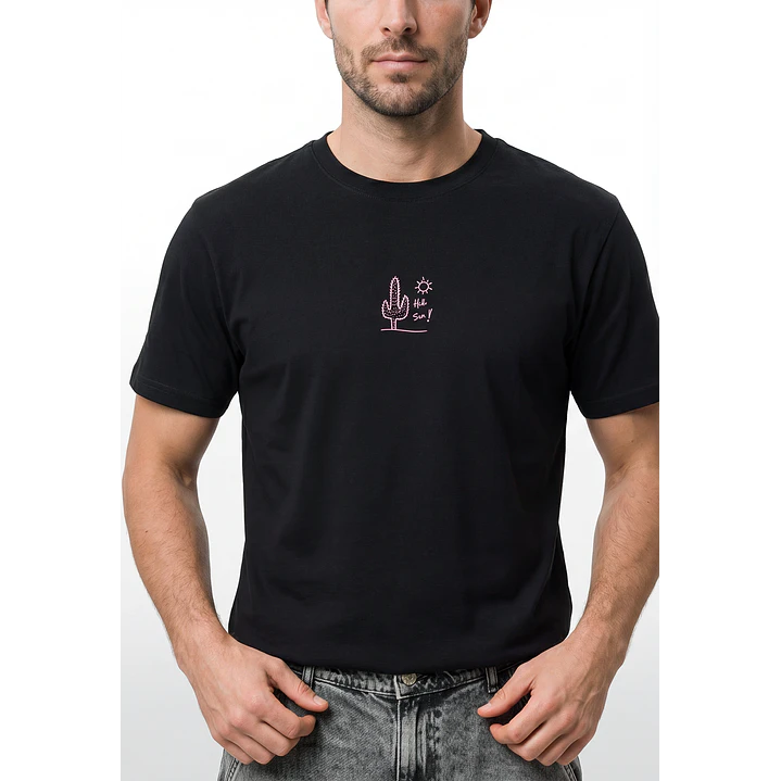 Polera Casual Hombre Negro 2
