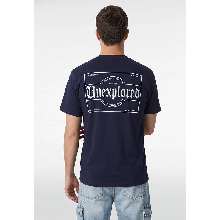 Polera Unexplored Hombre Azul 2