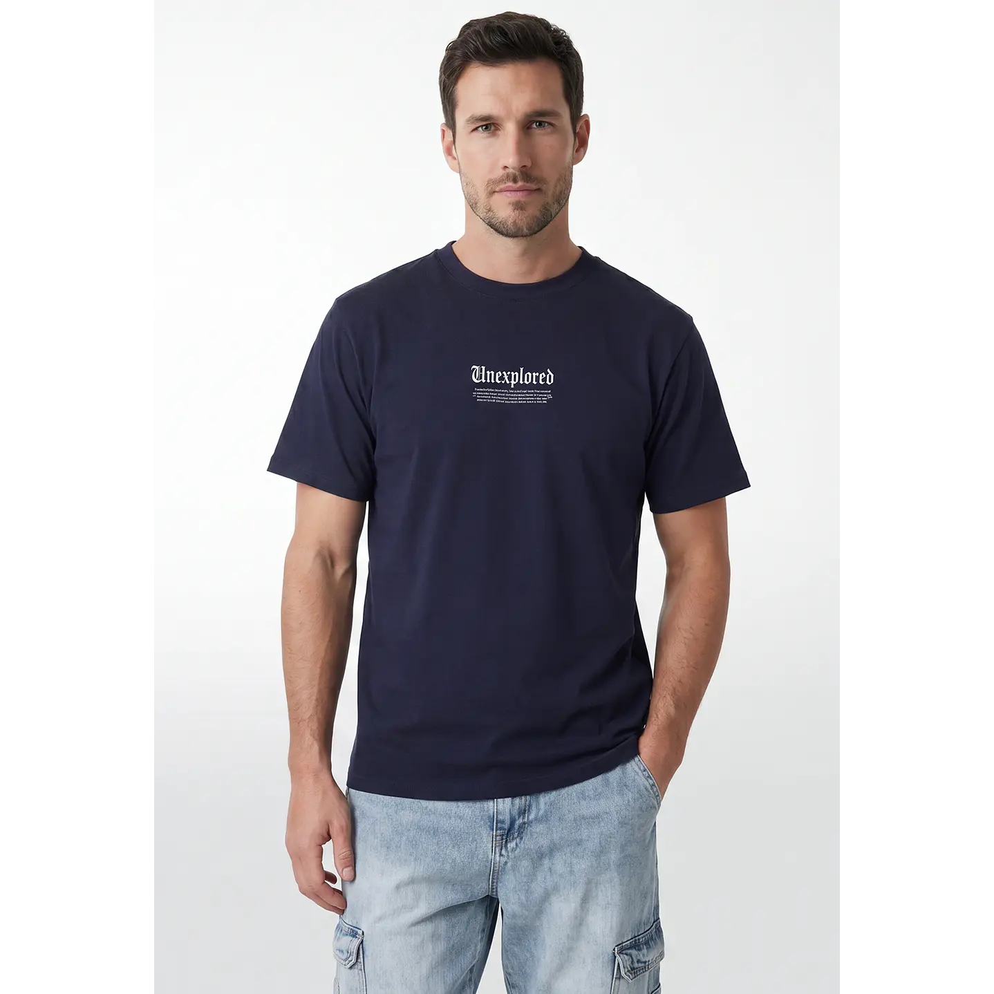 Polera Unexplored Hombre Azul 1