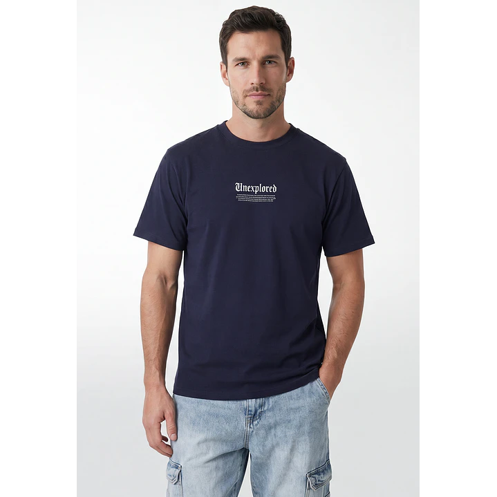 Polera Unexplored Hombre Azul 1