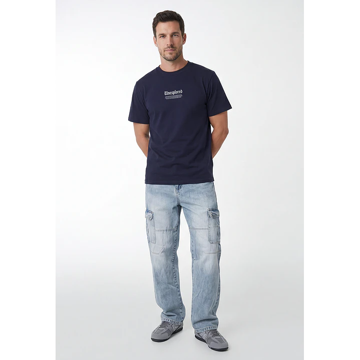 Polera Unexplored Hombre Azul 4