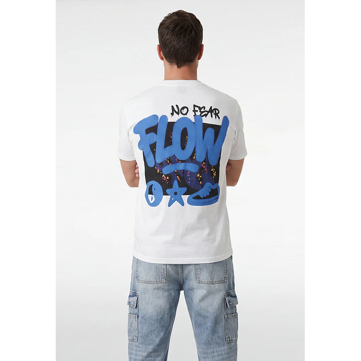 Polera Flow Hombre Blanco 3