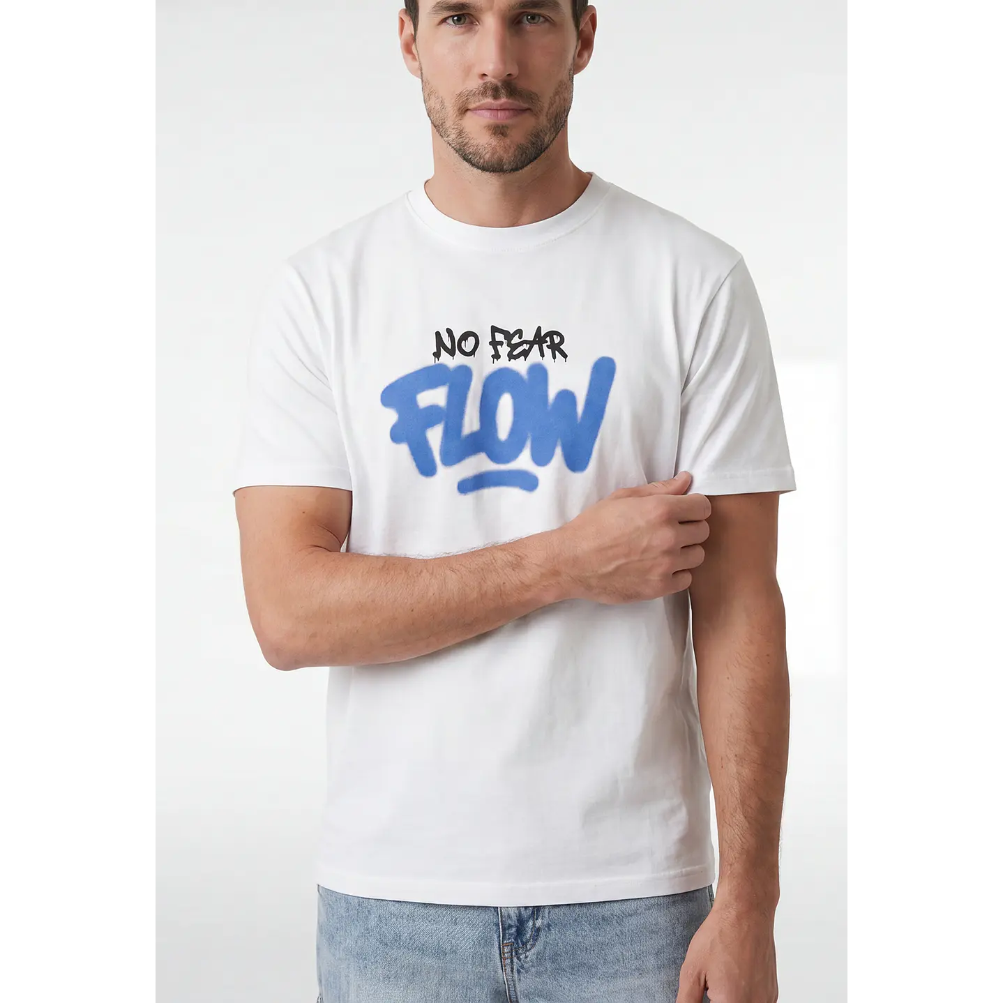 Polera Flow Hombre Blanco 3