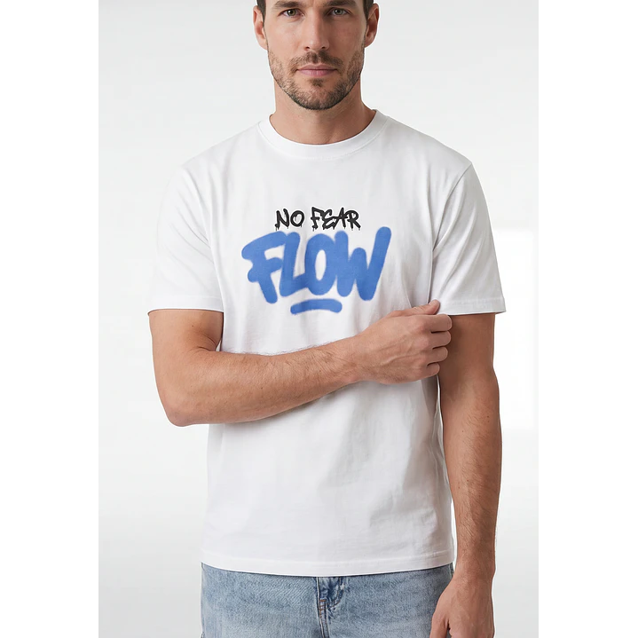 Polera Flow Hombre Blanco 2
