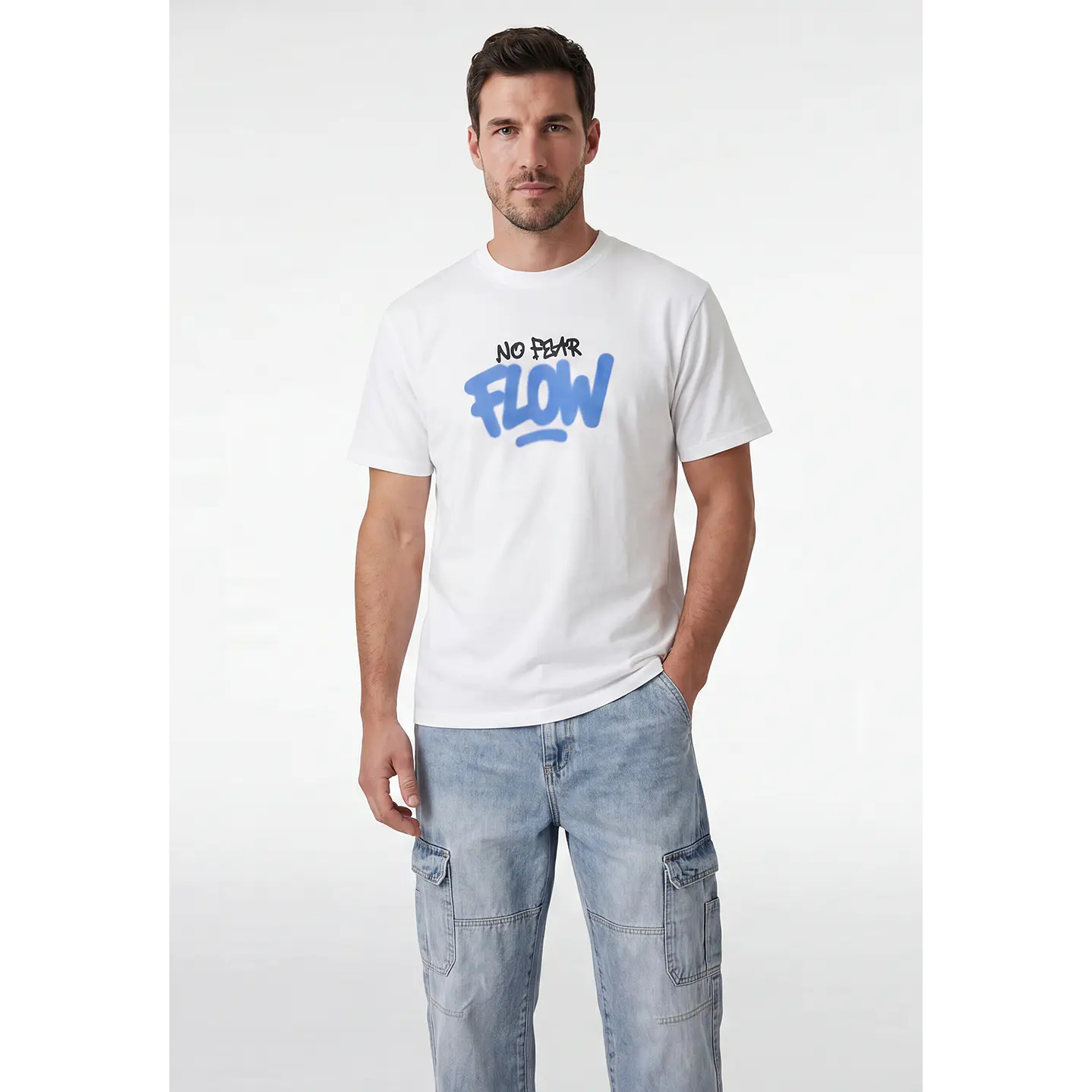 Polera Flow Hombre Blanco 2