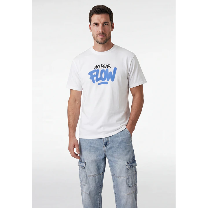 Polera Flow Hombre Blanco 1