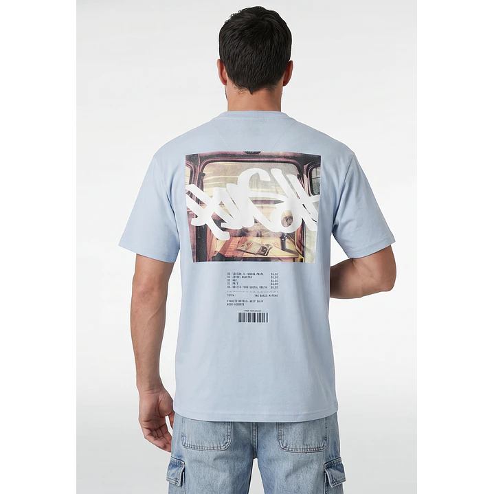 Polera Graffitti Hombre Celeste 3