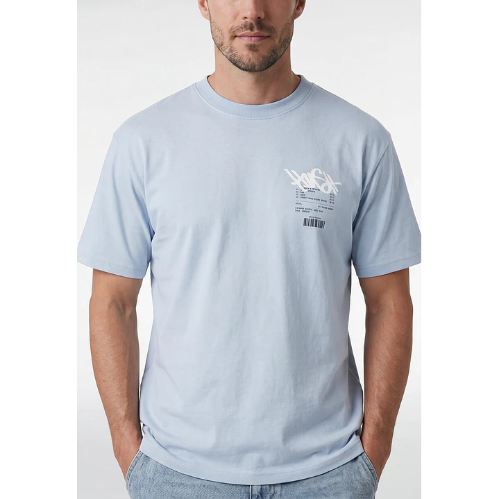 Polera Graffitti Hombre Celeste 2