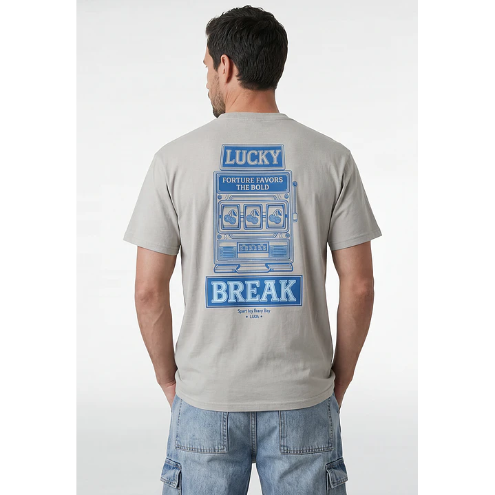 Polera Lucky Hombre Gris 3