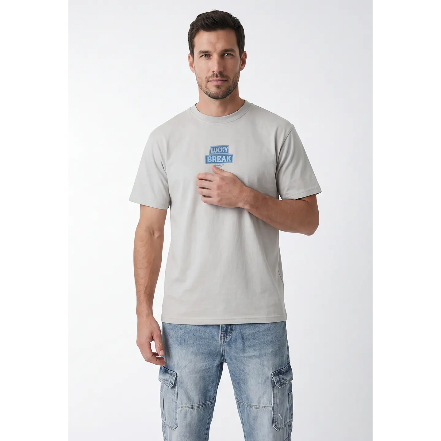 Polera Lucky Hombre Gris 2
