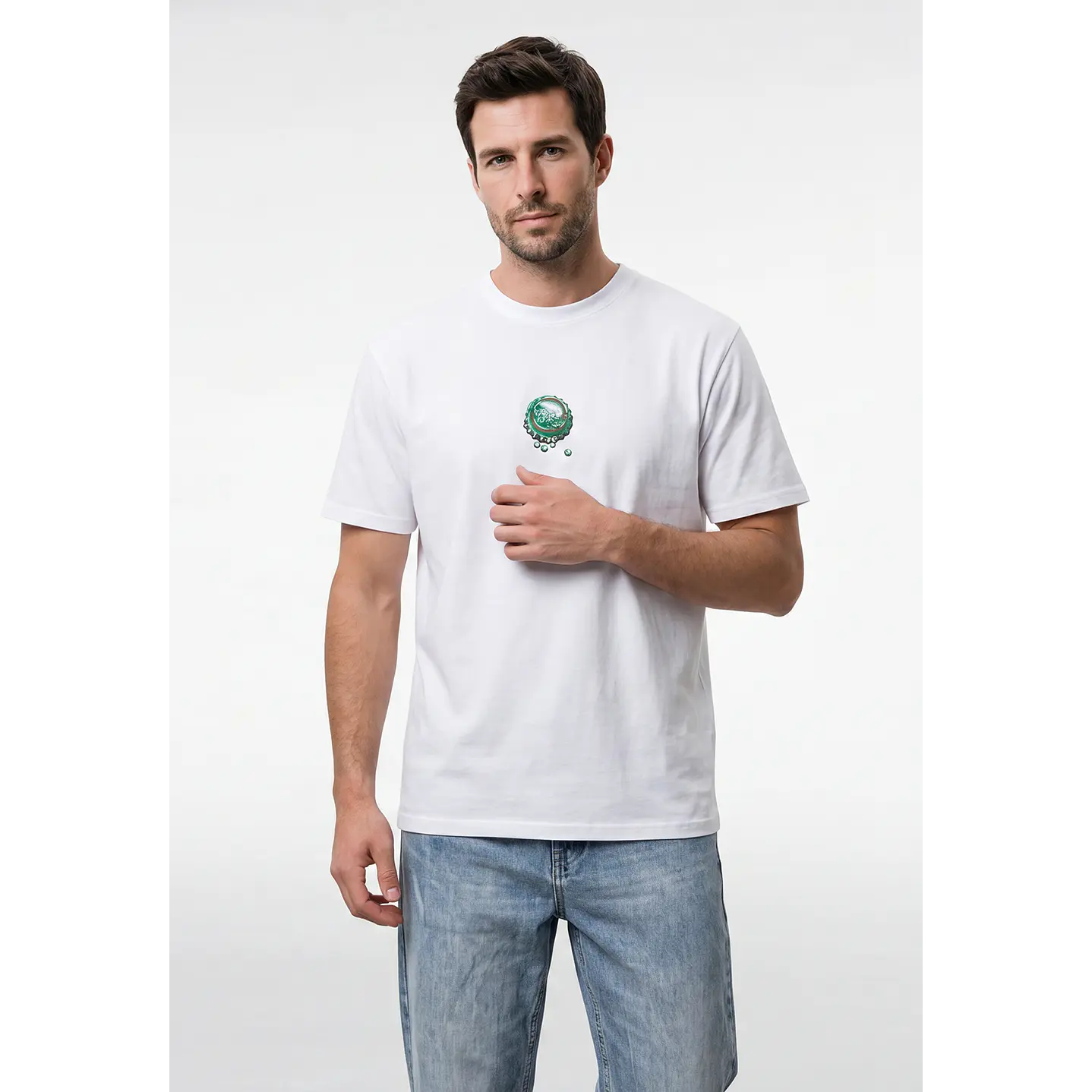 Polera Tapas Hombre Blanco 1