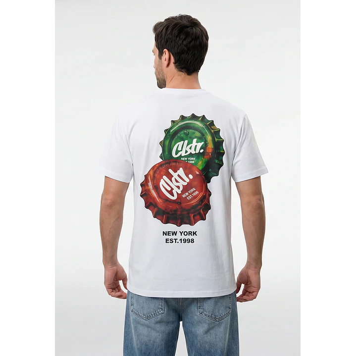 Polera Tapas Hombre Blanco 3