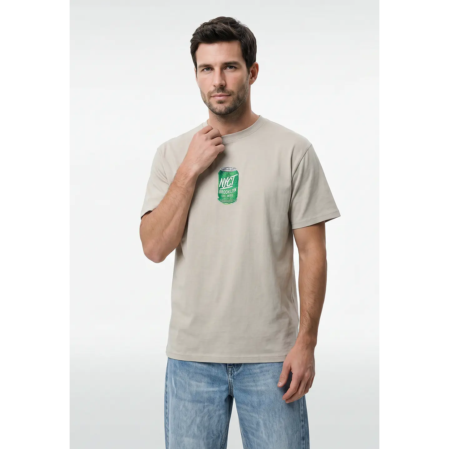 Polera Tapas Hombre Beige 1