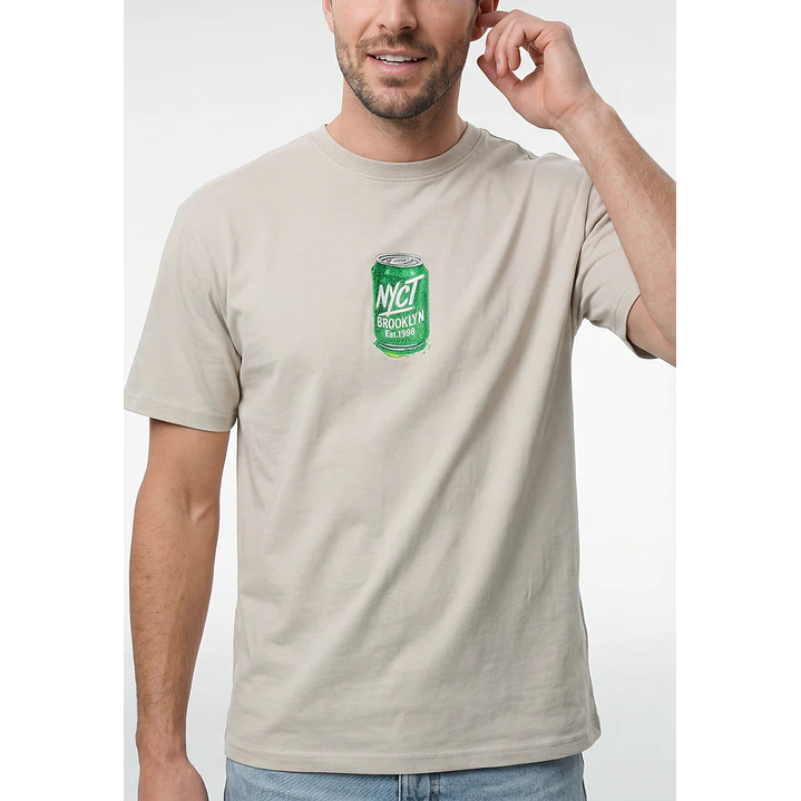 Polera Tapas Hombre Beige 4