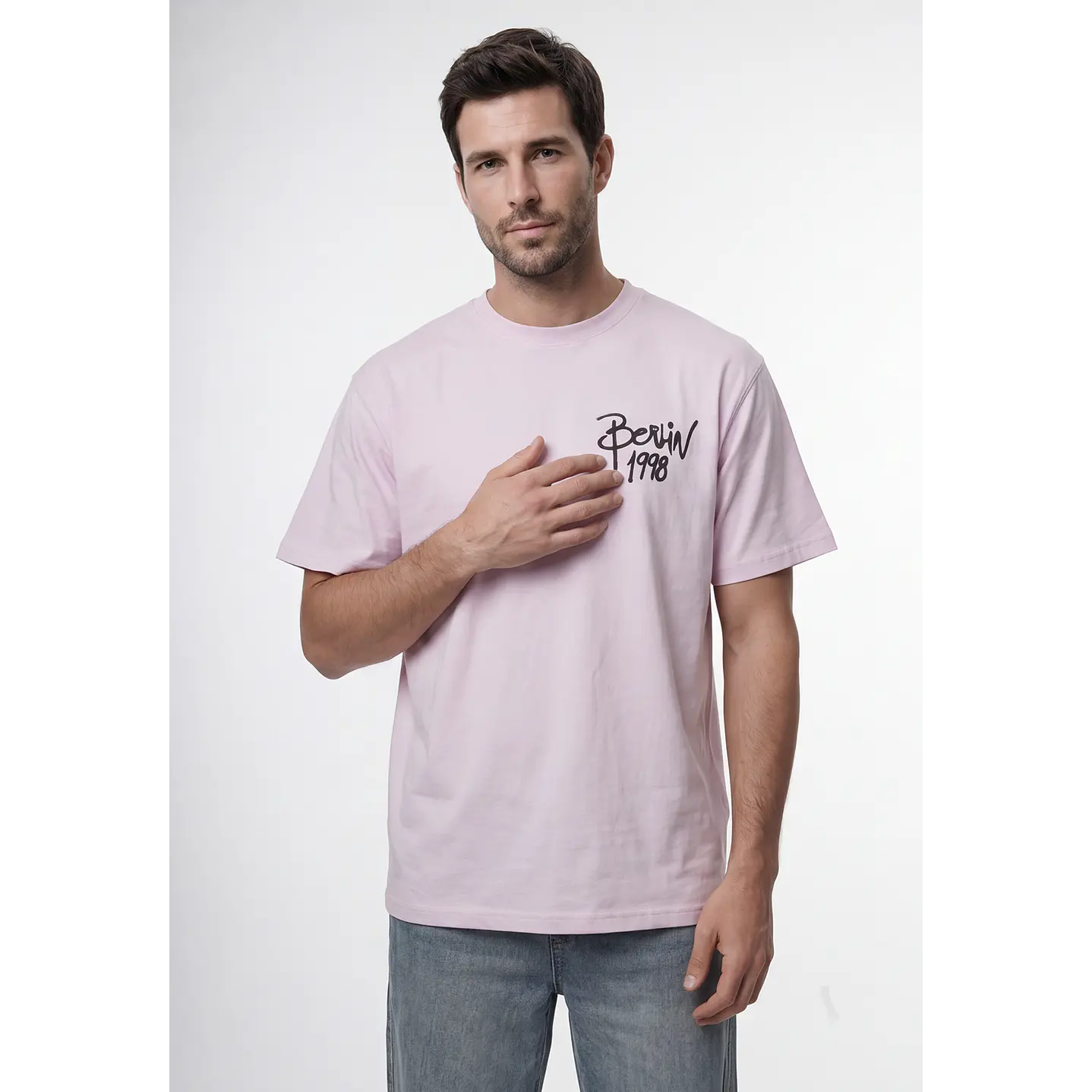 Polera City Urbano Hombre Rosado 1