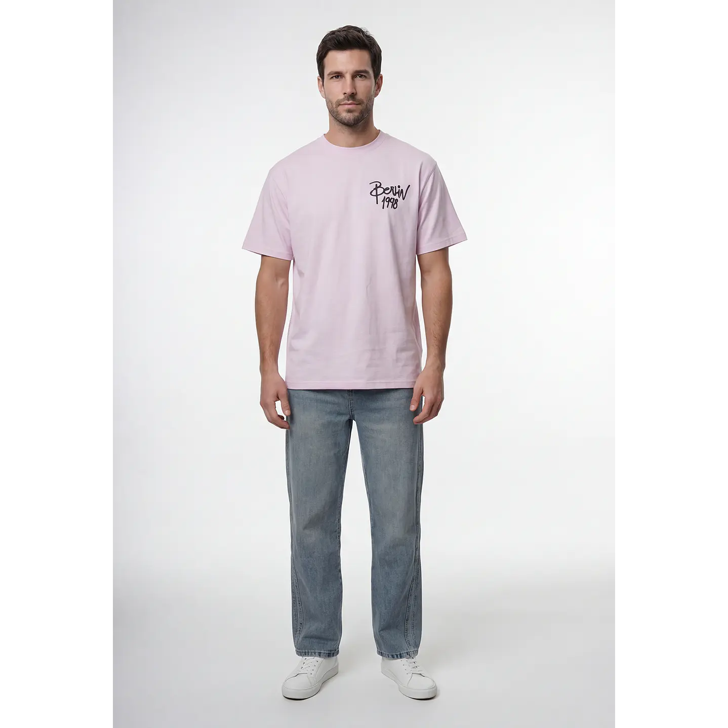 Polera City Urbano Hombre Rosado 4
