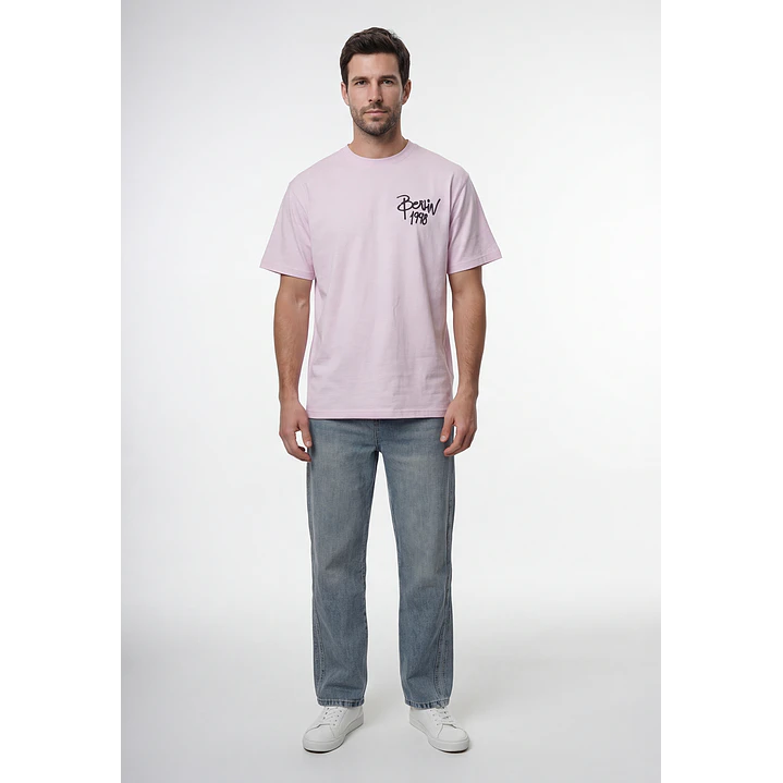 Polera City Urbano Hombre Rosado 3