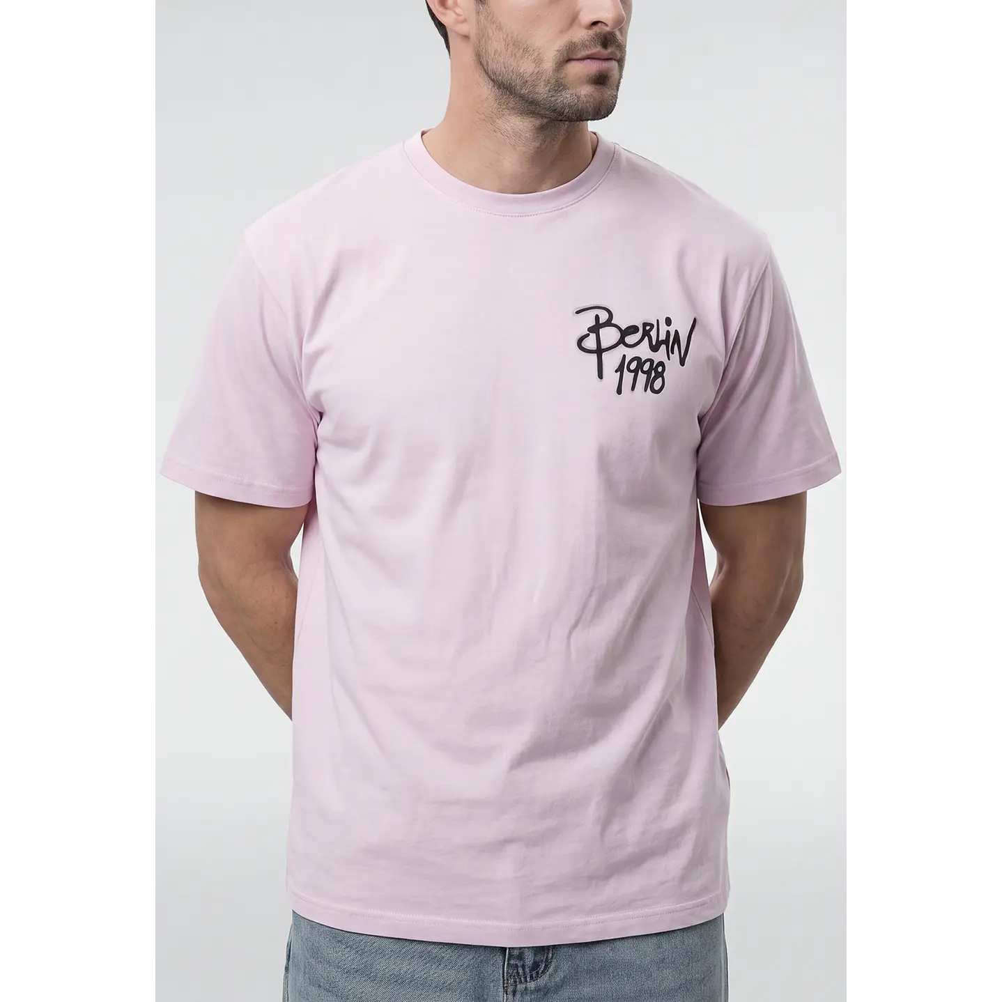 Polera City Urbano Hombre Rosado 3