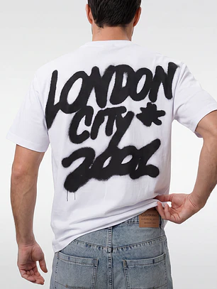 Polera City Urbano Hombre Blanco