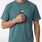 Polera Calavera Relaxed Hombre Verde - Miniatura 2