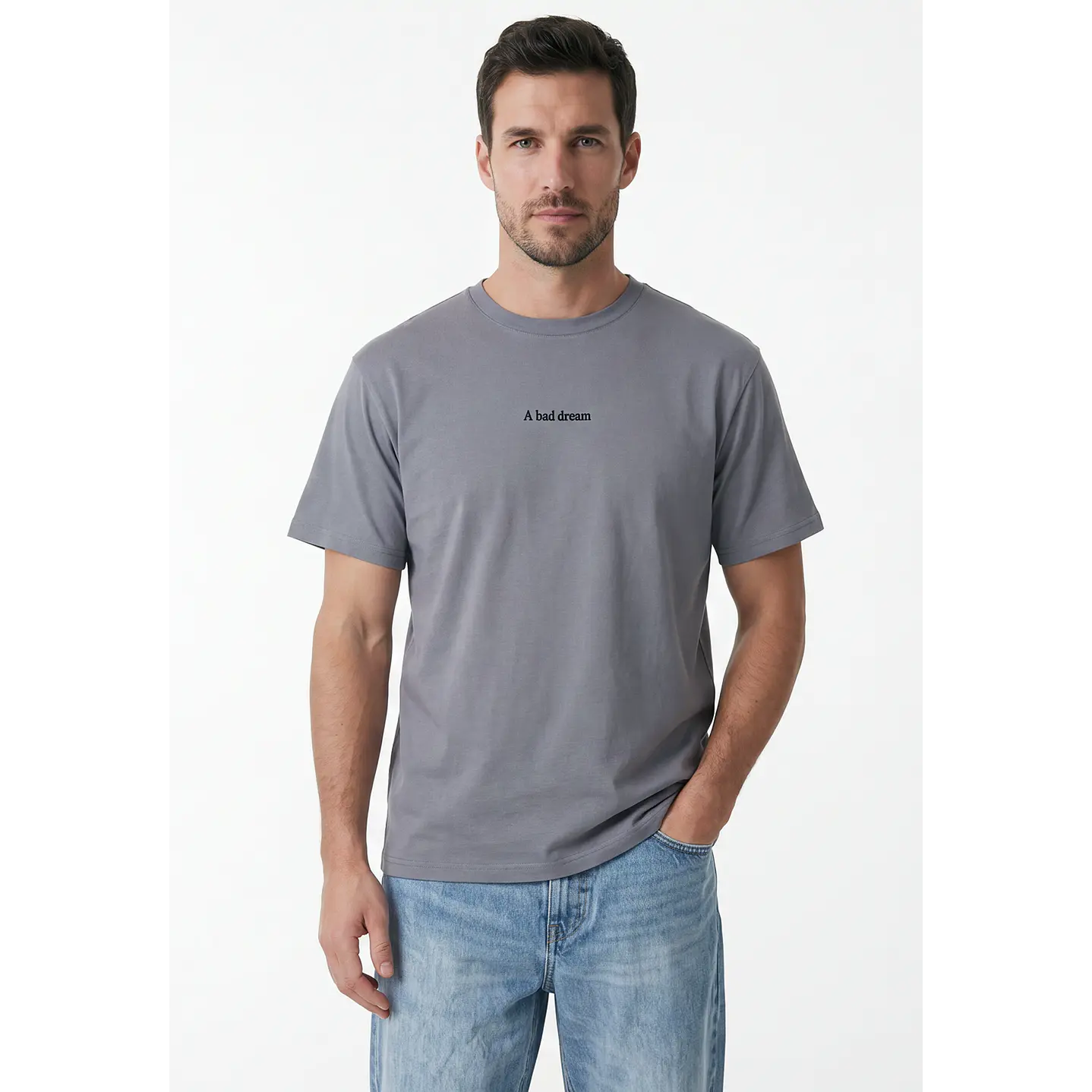 Polera Dream Relaxed Hombre Gris 1