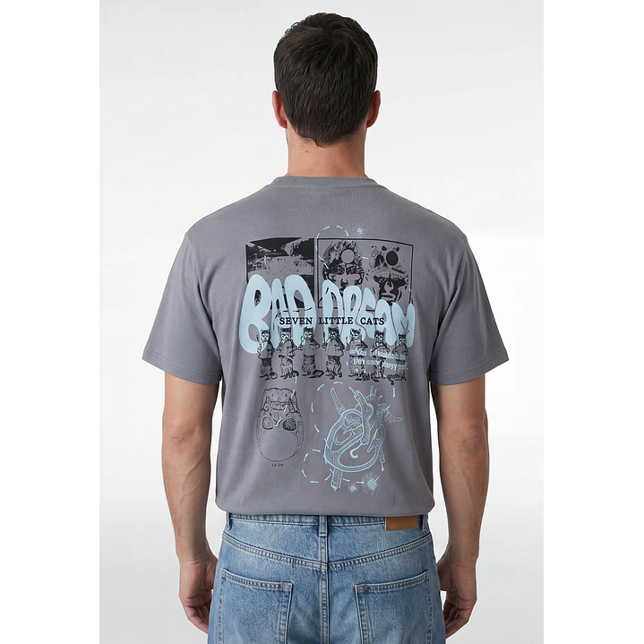 Polera Dream Relaxed Hombre Gris 3