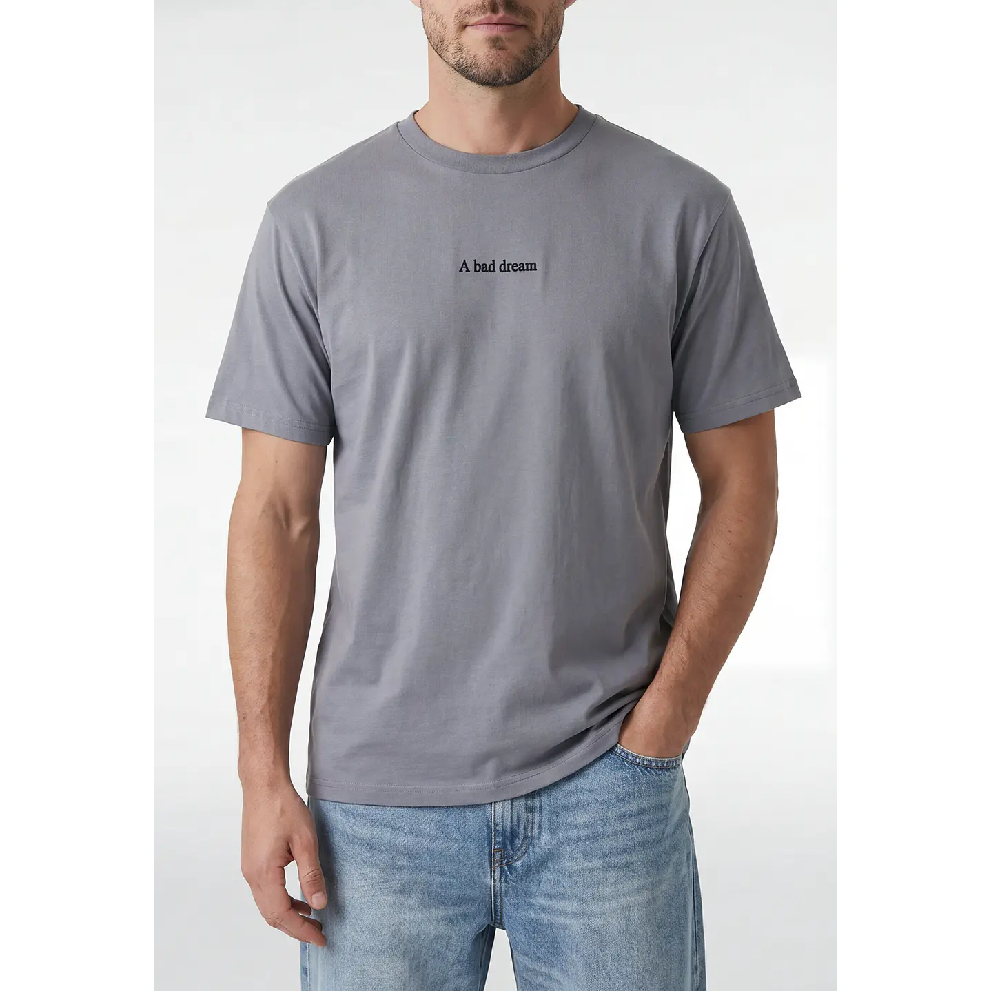 Polera Dream Relaxed Hombre Gris 3