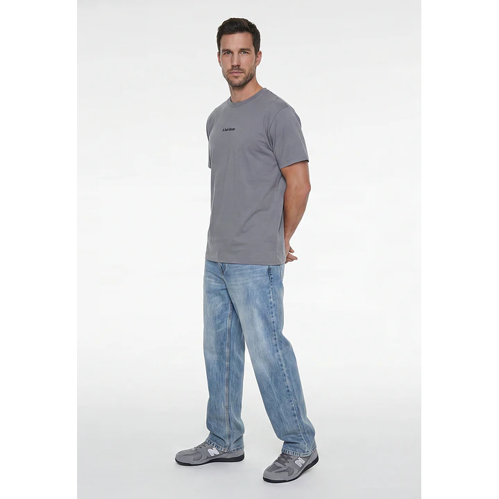 Polera Dream Relaxed Hombre Gris 4