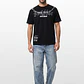 Polera Letras Relaxed Hombre Negro - Miniatura 4