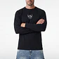 Polera Deportiva Termica Hombre Manga Larga Negro - Miniatura 1