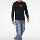 Polera Deportiva Termica Hombre Manga Larga Negro - Miniatura 4