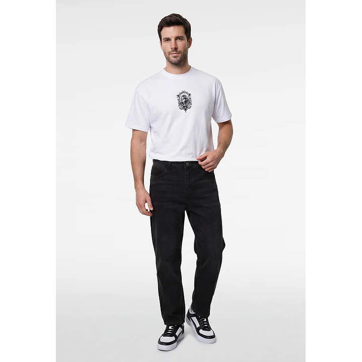 Jeans Barrel Hombre Negro 3