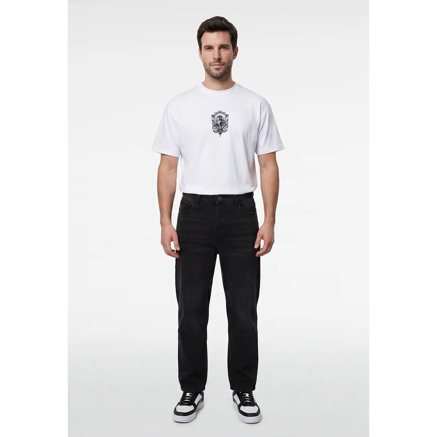 Jeans Barrel Hombre Negro 4