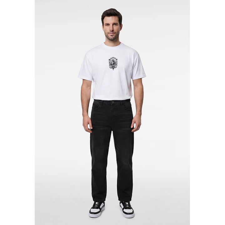Jeans Barrel Hombre Negro 4