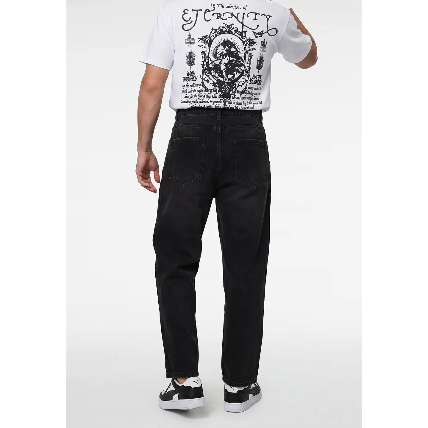 Jeans Barrel Hombre Negro 2