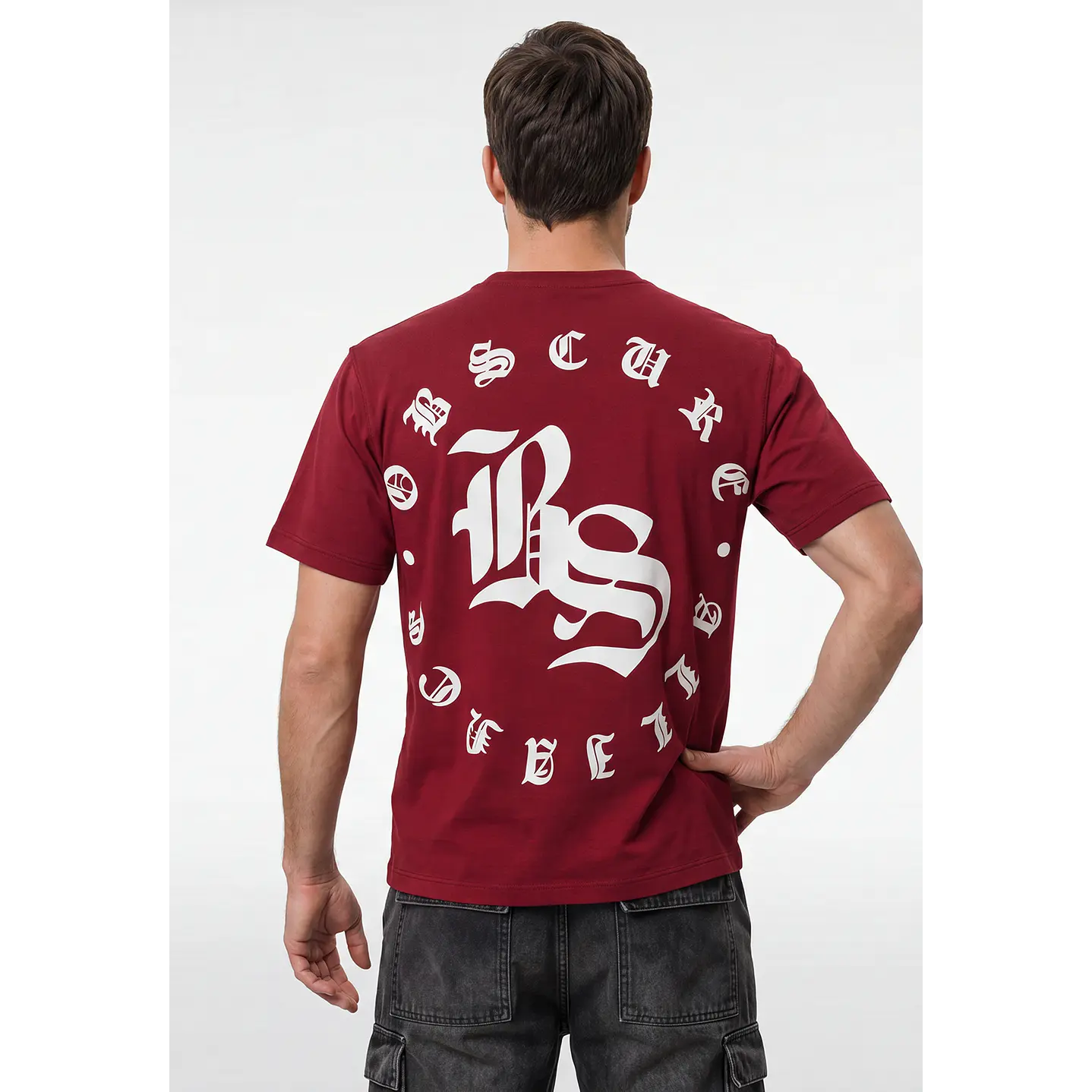 Polera Gothic Relaxed Hombre Rojo 2